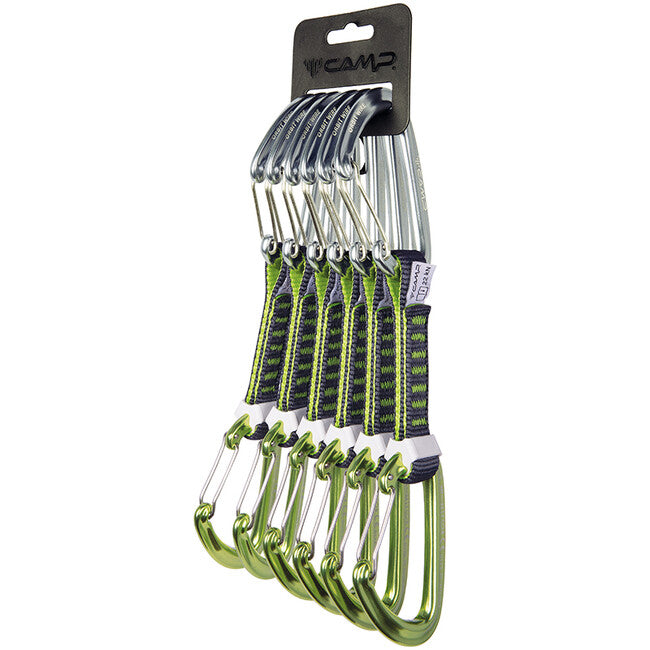CAMP Orbit Wire Express KS 6 Pack 12 cm Quick Draw Set with Wire Carabiners