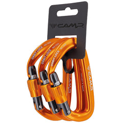 CAMP Orbit Lock Carabiner 3 Pack, Orange