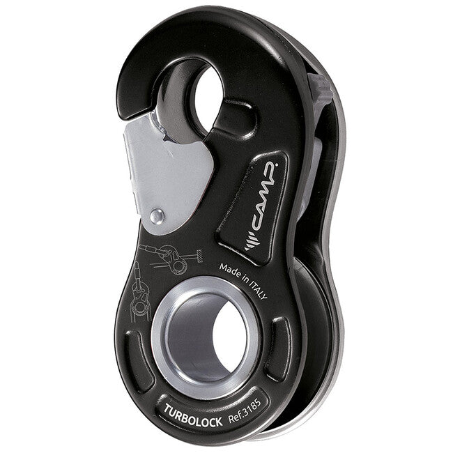 CAMP Turbolock Carabiner with Ball Bearing and Auto-Locking, Black