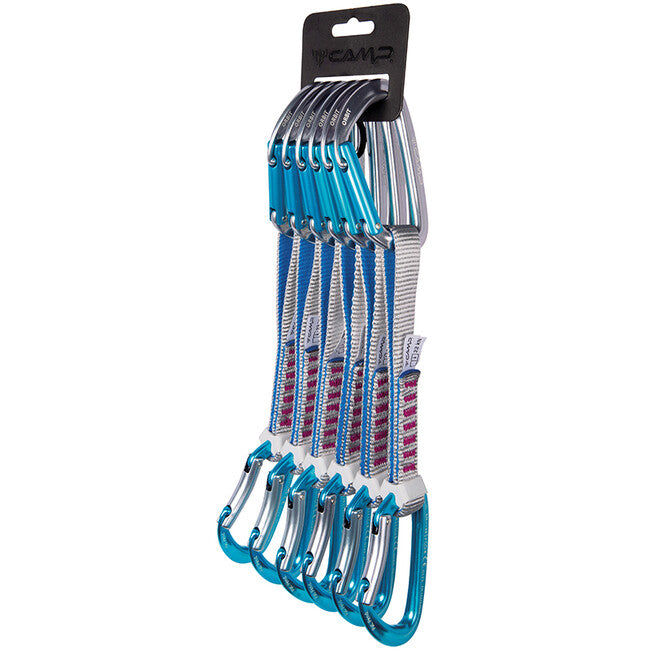 CAMP Orbit Express KS 6 Pack Extended Women's Quickdraws 18 cm, Grey/Blue/Fuchsia