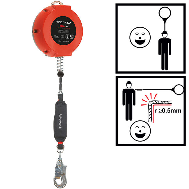 CAMP Cobra 15 Self-Retracting Fall Arrester with Steel Rope