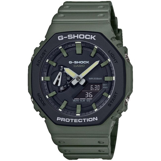 Casio G-Shock Watch GA-2110SU-3AER, Black/Green