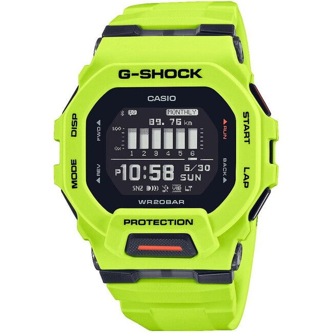 Casio G-Shock Watch GBD-200-9ER, Black/Yellow