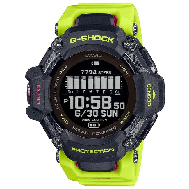 Casio G-Shock Watch GBD-H2000-1A9ER, Black/Yellow