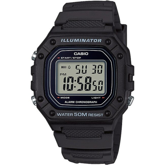 Casio W-218H-1AVEF Watch, Black