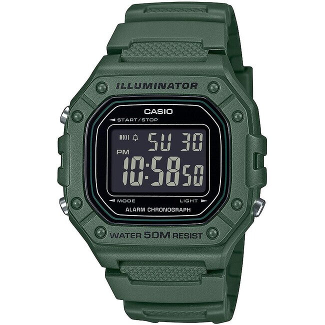 Casio W-218H-3BVEF Watch, Green
