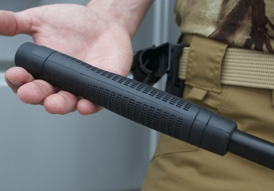 ESP Tactical Baton 16" 40cm, Hardened, Black, Ergonomic Handle