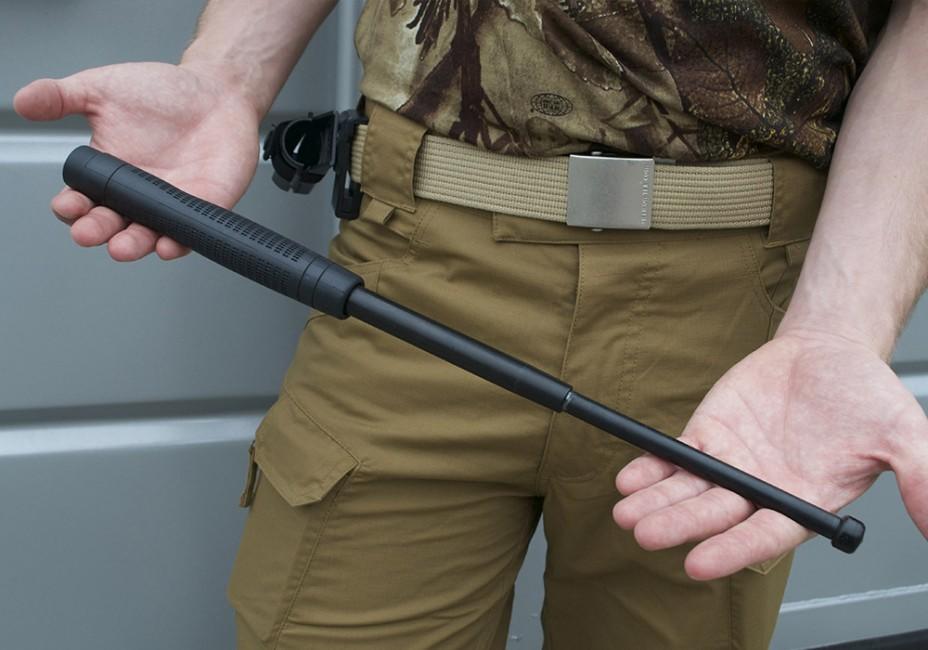ESP Tactical Baton 16" 40cm, Hardened, Black, Ergonomic Handle