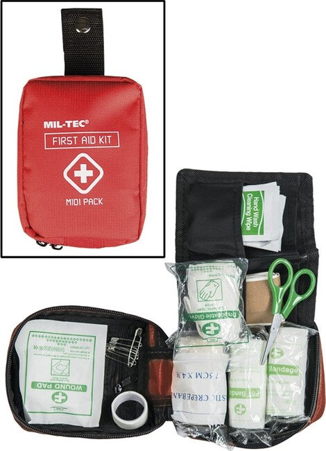 Mil-Tec Mini First Aid Kit, Red