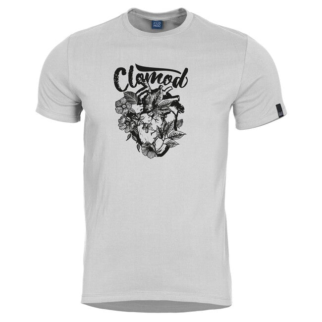 CloMod Flower Heart Short T-Shirt, White