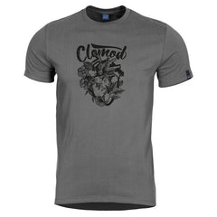 CloMod Flower Heart Short T-Shirt, Grey