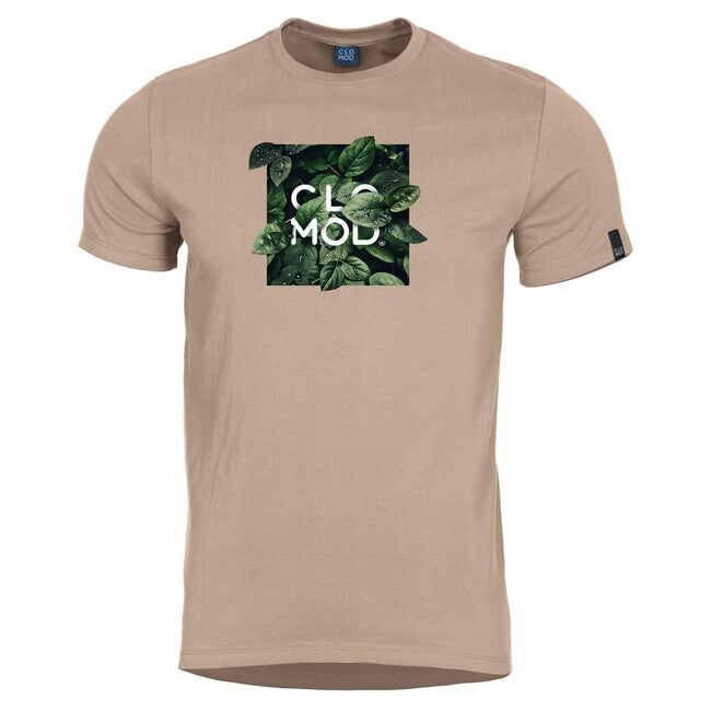 CloMod Leaves Short T-Shirt, Khaki
