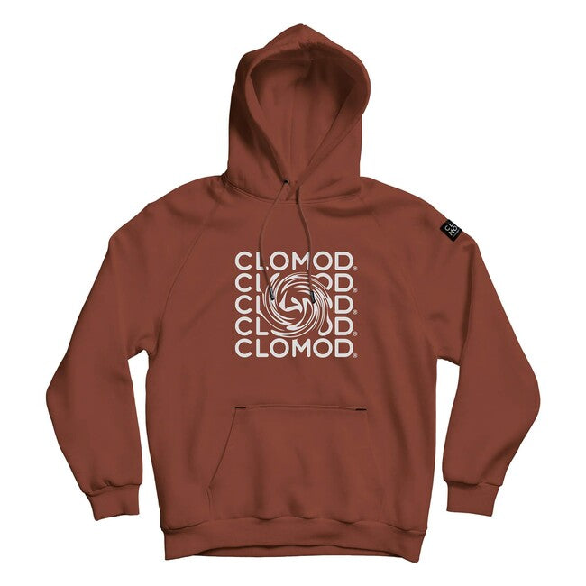 CloMod Twirl Hoodie, Maroon Red