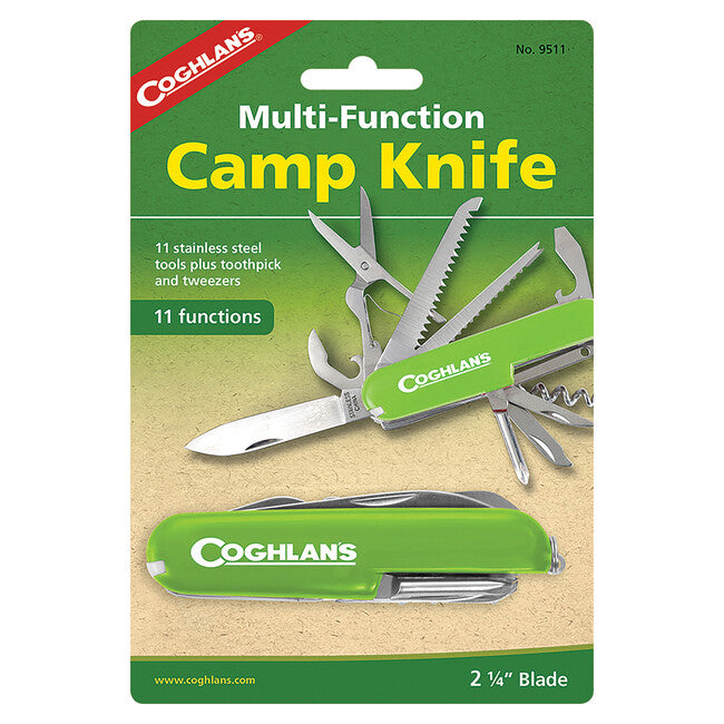 Coghlans Camp Pocket Knife, 11 Functions