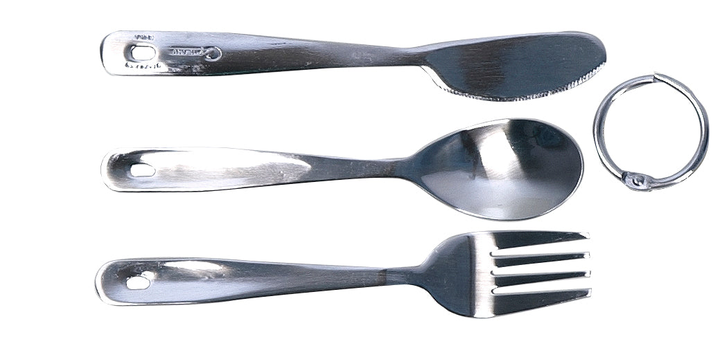 Coghlans CL Compact Utensil Set Stainless Steel with Ring