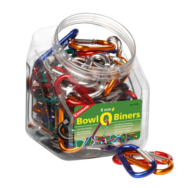 Coghlans O'Biners Set 8 x 82 mm Carabiners, 72 pcs