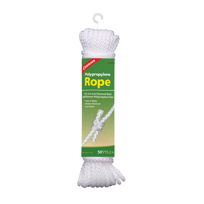 Coghlans PP Rope, Floating 6.4mm, 15m White