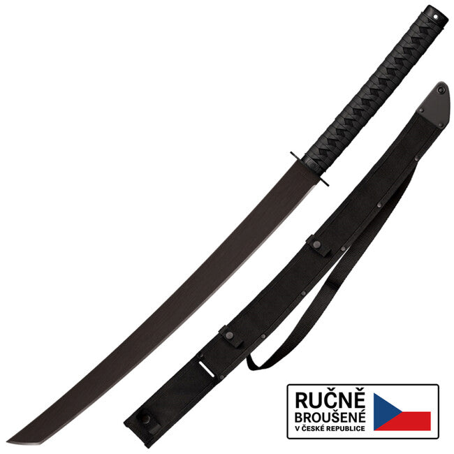 Cold Steel Tactical Katana Machete with Sheath, Sharpened in Czech Republic