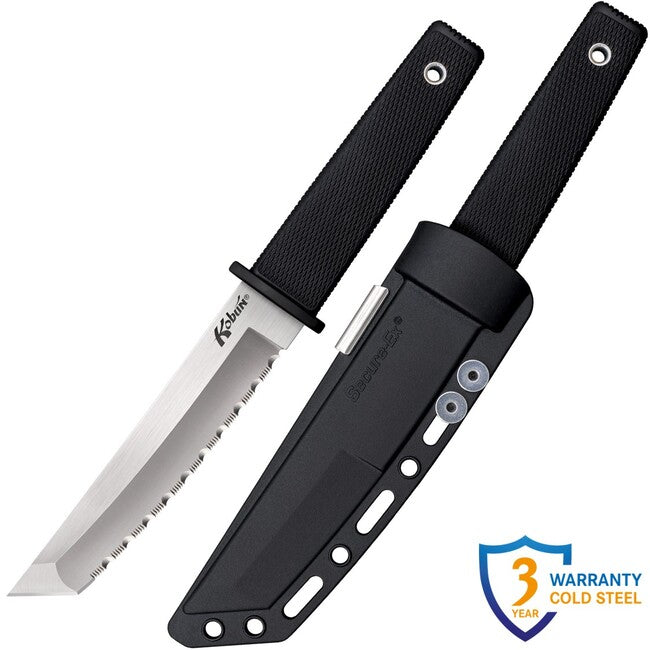 Cold Steel Kobun Serrated Fixed Blade Knife, AUS8A