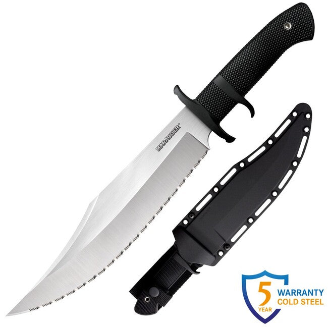 Cold Steel Marauder Serrated Fixed Blade Knife (AUS8A)