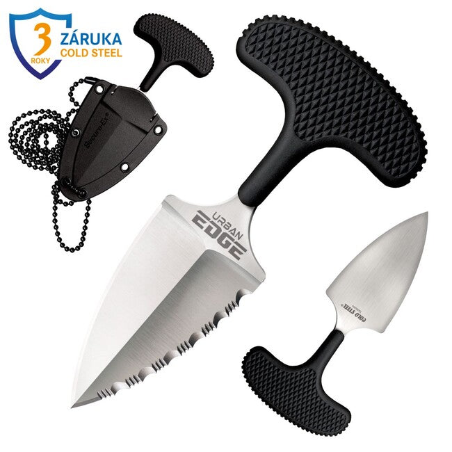 Cold Steel Urban Edge Fixed Blade Knife 50/50 Edge (AUS8A)