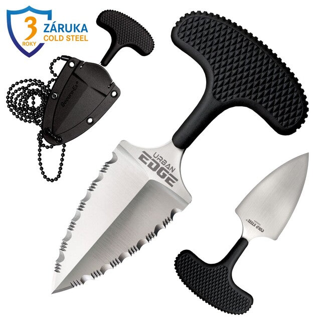 Cold Steel Urban Edge Serrated Fixed Blade Knife (AUS8A)