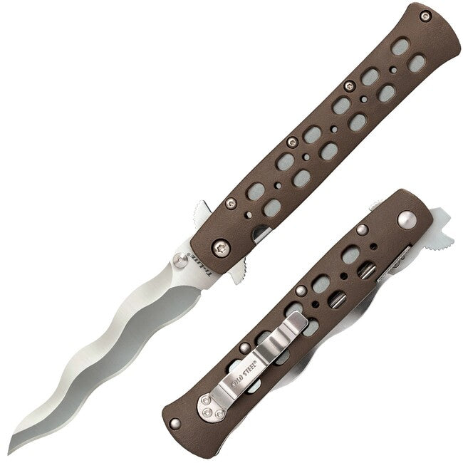 Cold Steel 4" Ti-Lite Kris Blade Folding Knife Plain Edge
