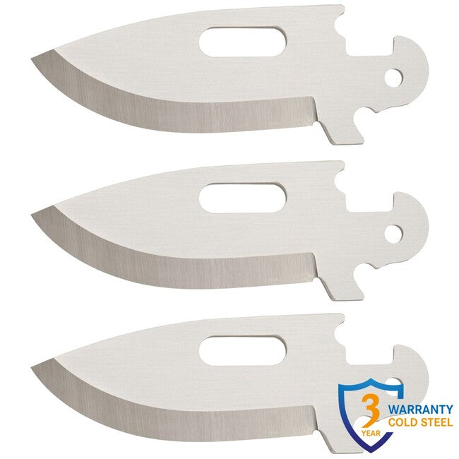 Cold Steel Click N Cut Folding Knife (3-Pack with Drop Point Blades)