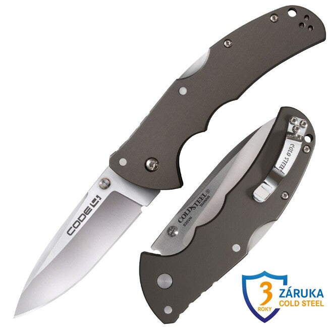 Cold Steel Code 4 Spear Folding Knife Plain Edge S35VN