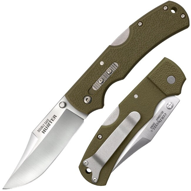 Cold Steel Double Safe Hunter Folding Knife, Olive Drab