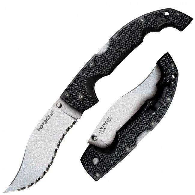 Cold Steel Voyager Vaquero Extra Large Folding Knife Serrated (AUS10A)