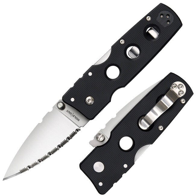 Cold Steel Hold Out Folding Knife 3" Blade Serrated Edge