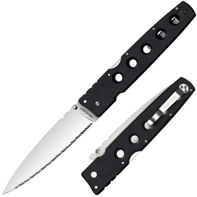 Cold Steel Hold Out 6" Blade Serrated Edge Folding Knife