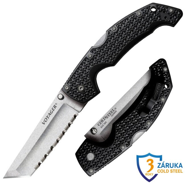 Cold Steel Zatvárací nôž Large Voyager tanto Pt. Serrated (AUS10A)