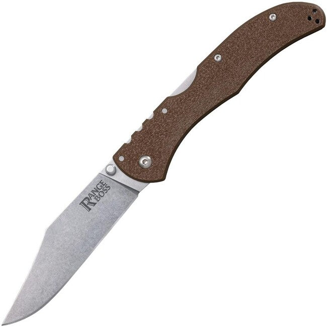 Cold Steel Range Boss Folding Knife, Flat Dark Earth Handle