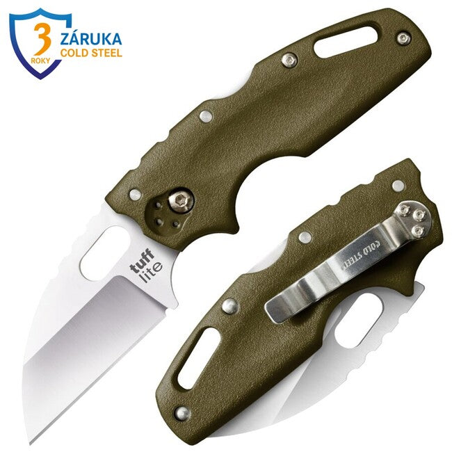 Cold Steel Tuff Lite Folding Knife Plain Edge Green Handle (AUS8A)