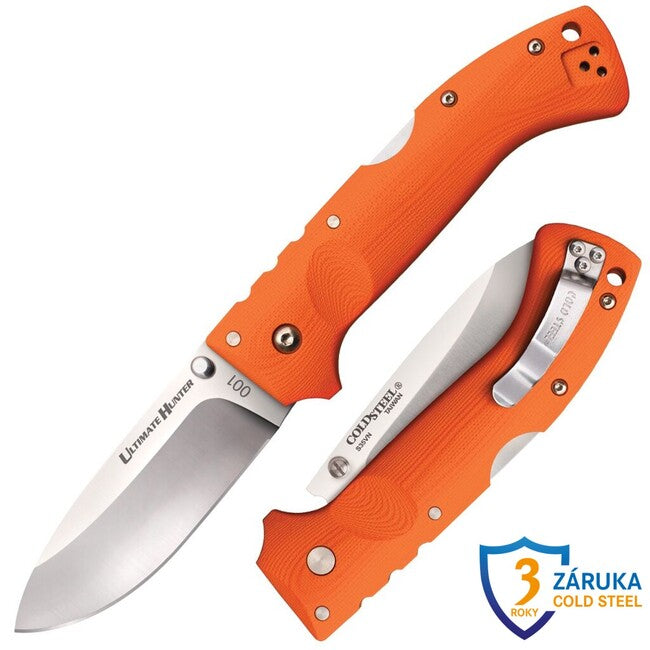 Cold Steel Ultimate Hunter Folding Knife, Blaze Orange (S35VN)
