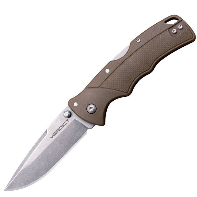 Cold Steel Verdict Folding Knife SPEAR POINT 4116SS FDE GFN Handle