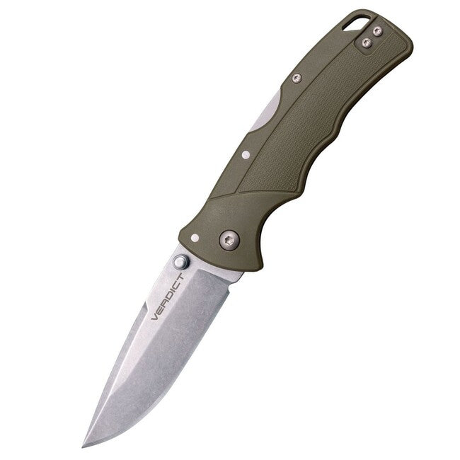 Cold Steel Verdict Folding Knife Spear Point 4116SS OD Green GFN Handle