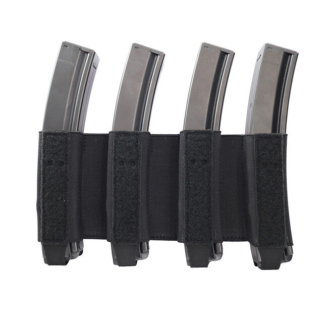 Combat Systems Quad SMG Elastic Magazine Insert, Black