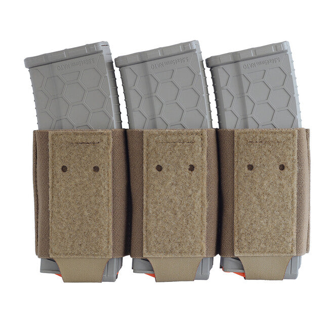 Combat Systems Triple AR Magazine Elastic Insert, Coyote Brown
