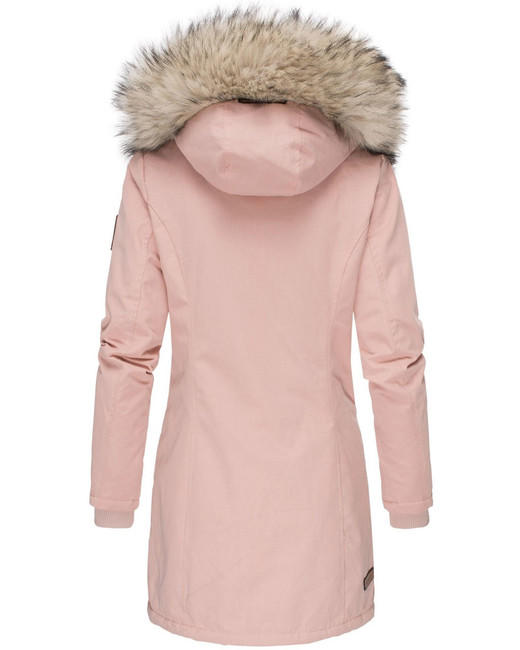 Navahoo Cristal women's winter jacket with hood and fur, pink