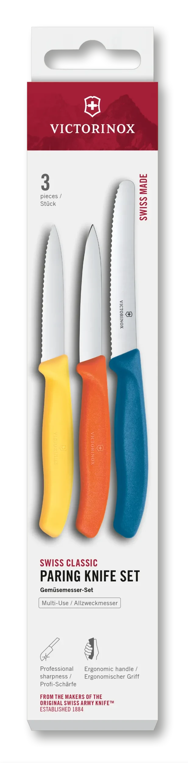 Victorinox Swiss Peeler Set 3-Piece, Multicolor