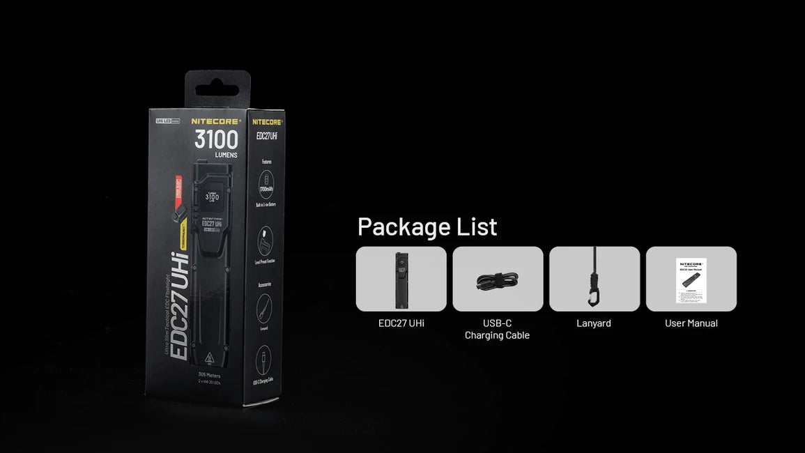 Nitecore EDC27 UHi Rechargeable Flashlight