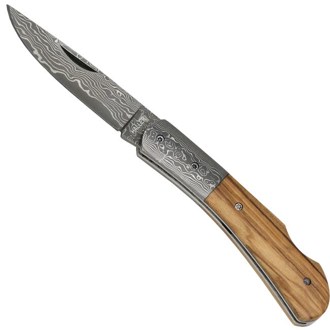 Haller Damast Survival Knife with Damascus Steel Damast-Tame Olive Wood 42965