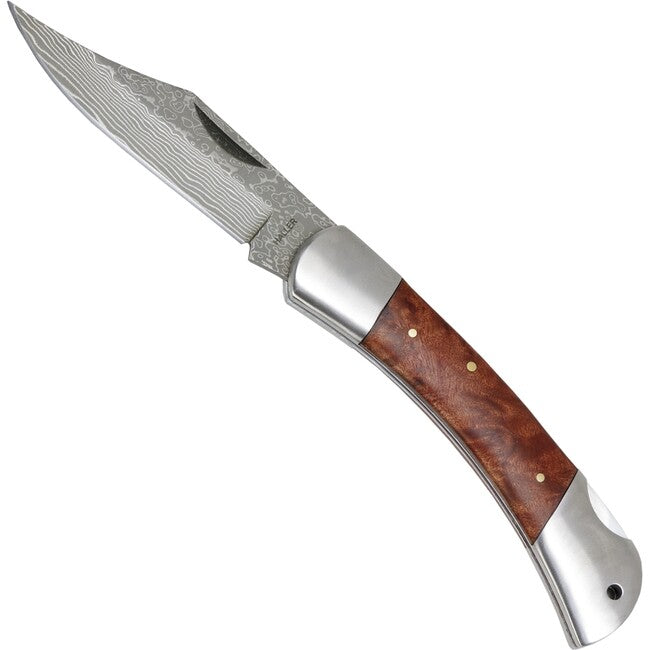 Haller Damast Survival Knife with Damascus Steel Damast-Tame Root Wood 71 Layers 80622