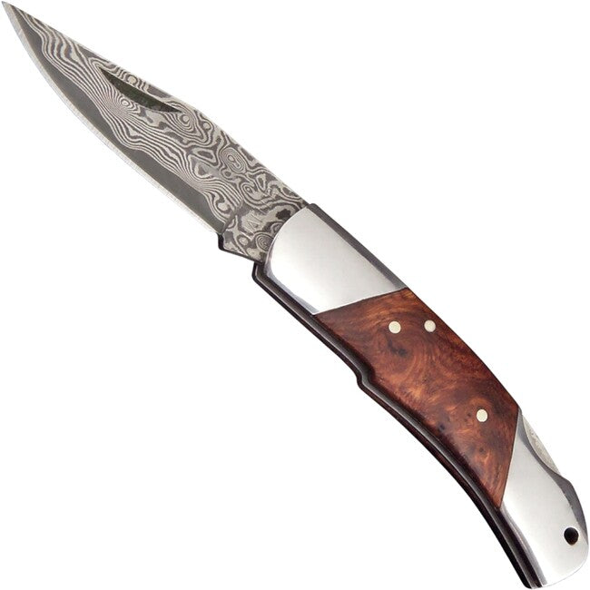 Haller Damascus Survival Knife with Damascus Steel Damast-Tame Root Wood 71 Layers 80623