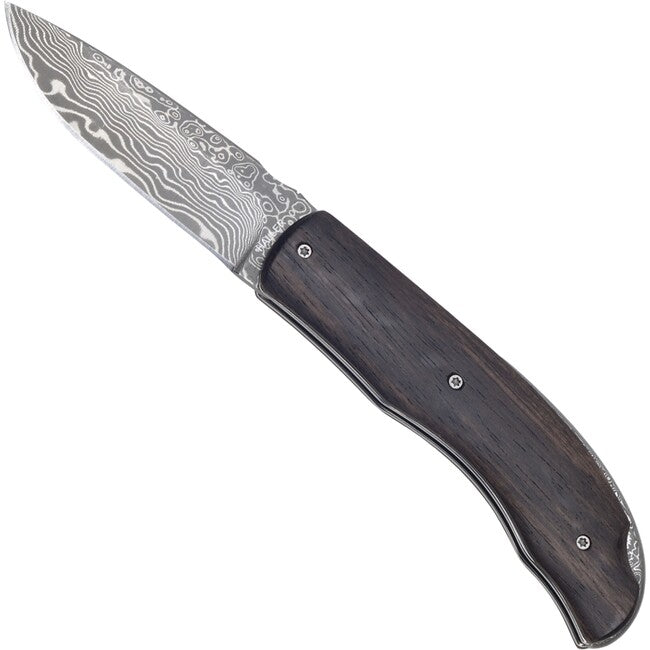 Haller Damast Survival Knife with Damascus Steel Ebonwood Handle