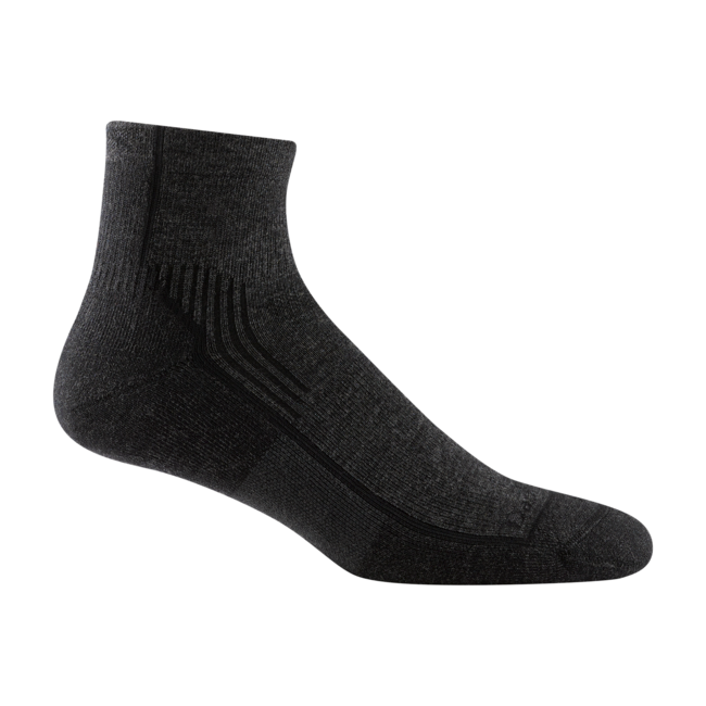 Darn Tough Hiker 1/4 Midweight Cushioned Socks, Onyx Black