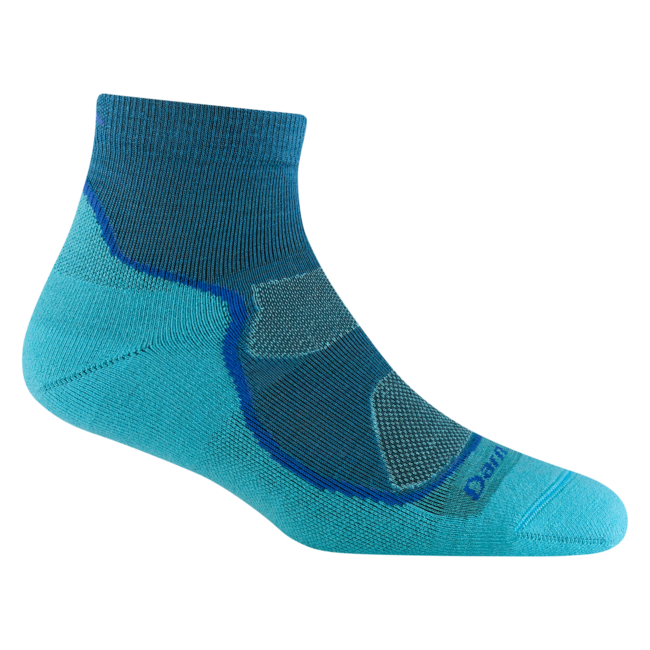 Darn Tough Light Hiker 1/4 Lightweight Socks with Cushion, Cascade
